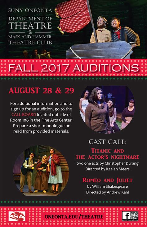 Audition DatesOctober 3rd 7pm-9pmOctober 4th 7pm-9pm Location Armour Street Theatre, 307 Armour St. . Northern virginia musical theater auditions